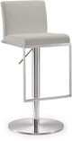 Amalfi Performance Vegan Leather Adjustable Stool - Light Grey