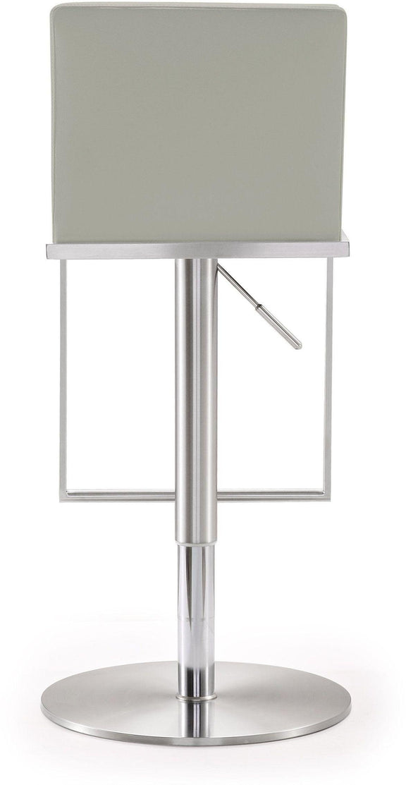 Amalfi Performance Vegan Leather Adjustable Stool - Light Grey