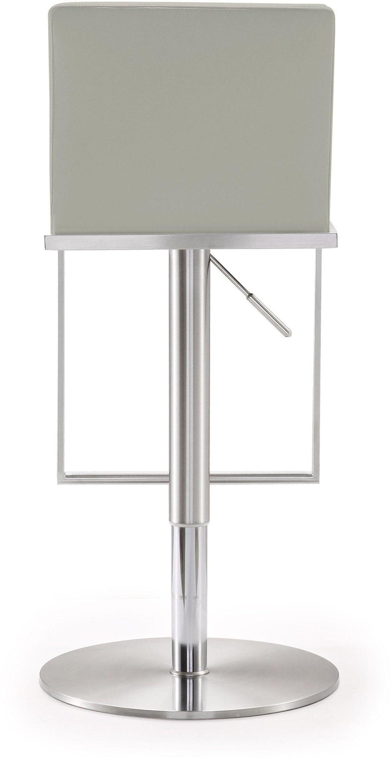 Amalfi Performance Vegan Leather Adjustable Stool - Light Grey