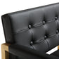 Director Black Performance Vegan Leather and Gold Steel Barstool