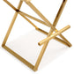 Director Black Performance Vegan Leather and Gold Steel Barstool