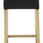 Denmark Black Performance Vegan Leather and Gold Steel Counter Stool - Set of 2