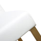 Denmark White Performance Vegan Leather and Gold Steel Counter Stool - Set of 2