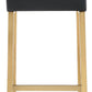 Denmark Black Performance Vegan Leather and Gold Steel Barstool - Set of 2