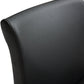 Denmark Black Performance Vegan Leather and Gold Steel Barstool - Set of 2
