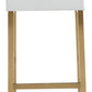 Denmark White Performance Vegan Leather and Gold Steel Barstool - Set of 2