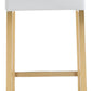 Denmark White Performance Vegan Leather and Gold Steel Barstool - Set of 2
