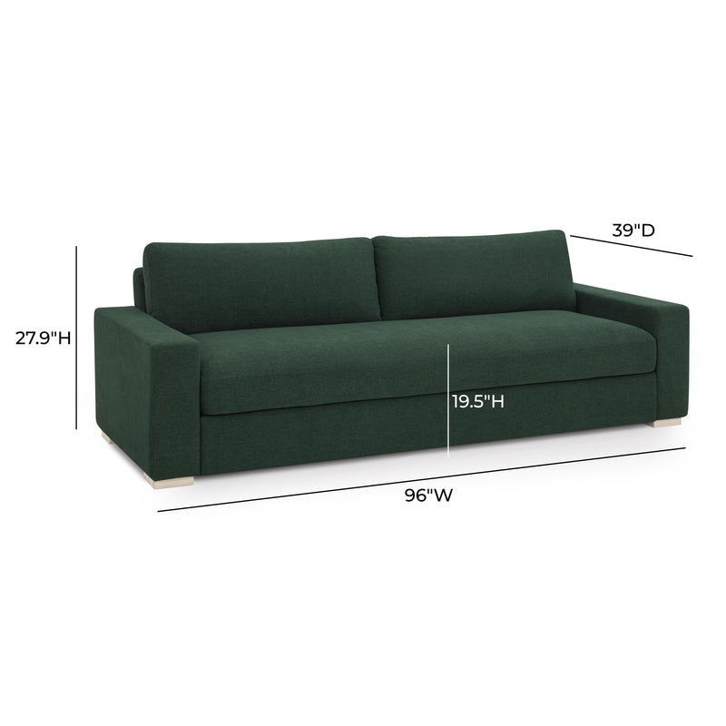 Beckham 96" Performance Chenille Sofa - Green