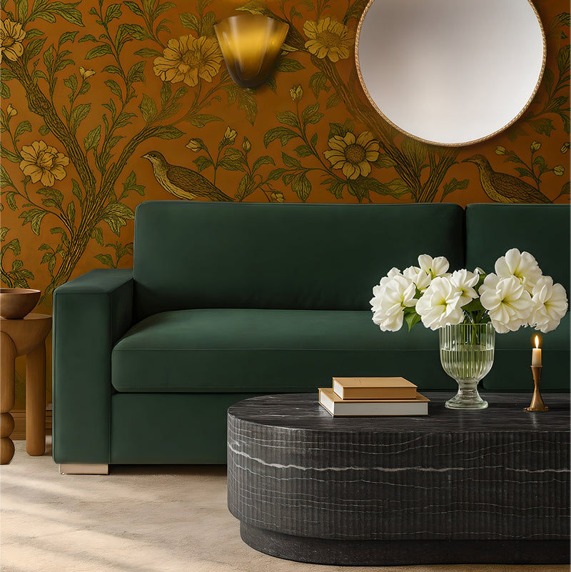Beckham 96" Performance Chenille Sofa - Green