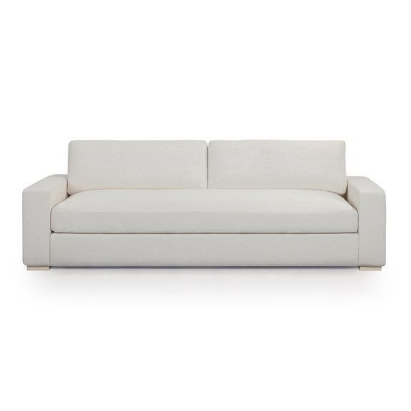 Beckham 96" Upcycled Performance Chenille Sofa - Cream