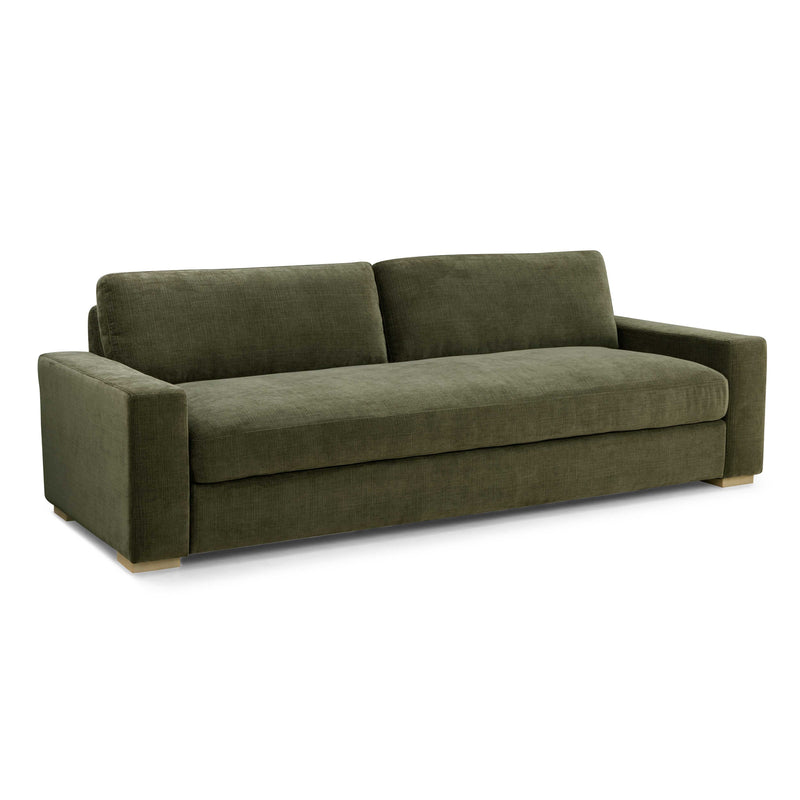 Beckham 96" Upcycled Performance Chenille Sofa - Olive Green