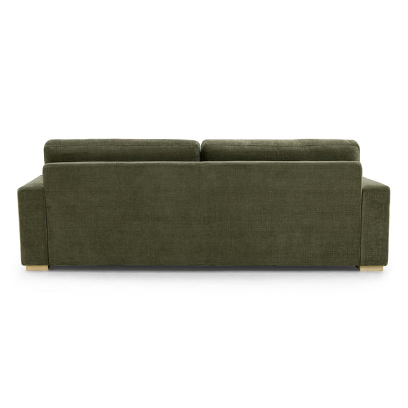 Beckham 96" Upcycled Performance Chenille Sofa - Olive Green