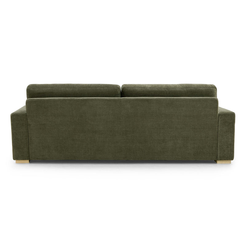 Beckham 96" Upcycled Performance Chenille Sofa - Olive Green