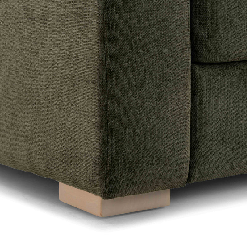 Beckham 96" Upcycled Performance Chenille Sofa - Olive Green