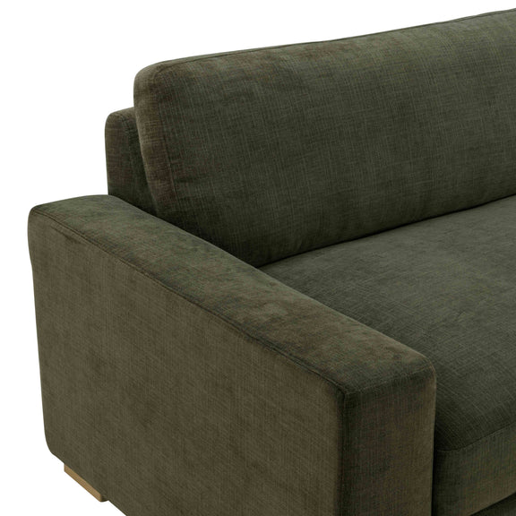 Beckham 96" Upcycled Performance Chenille Sofa - Olive Green