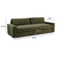 Beckham 96" Upcycled Performance Chenille Sofa - Olive Green