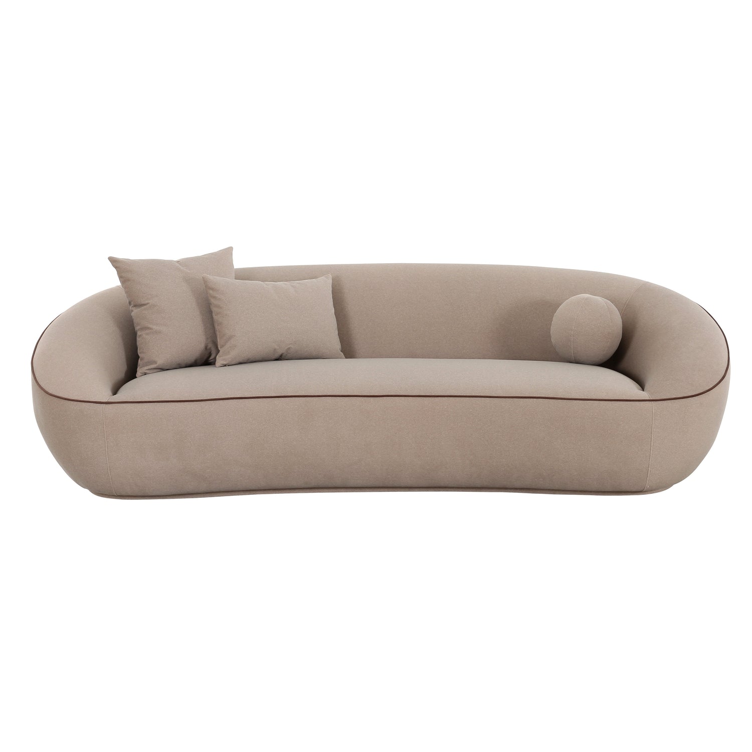 Jenny 98.5" Taupe Performance Faux Mohair Sofa