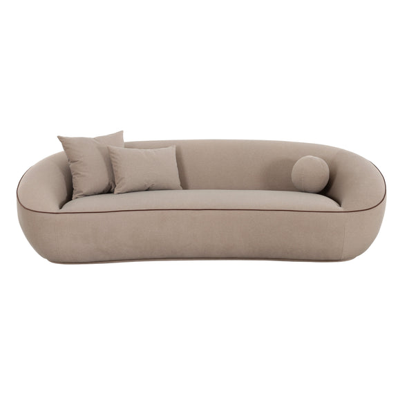 Jenny 98.5" Taupe Performance Faux Mohair Sofa