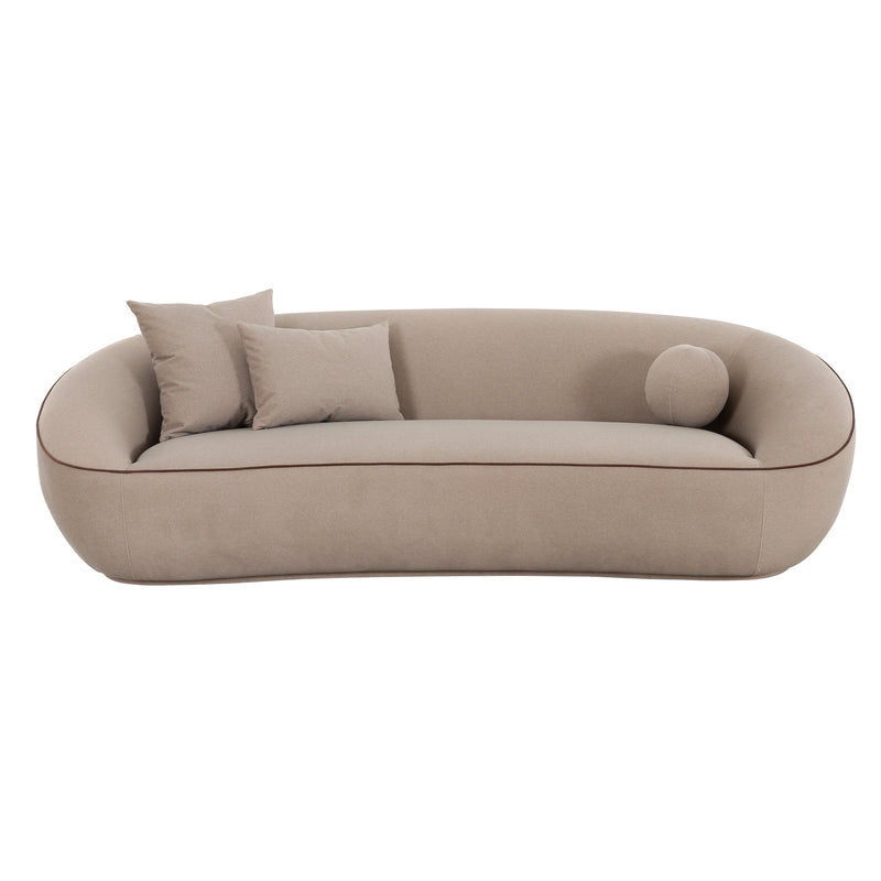 Jenny 98.5" Taupe Performance Faux Mohair Sofa