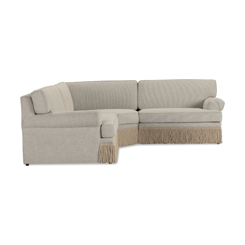 Yvette 3-Piece Warm Grey Performance Boucle L-Sectional