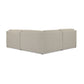 Yvette 3-Piece Warm Grey Performance Boucle L-Sectional