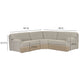 Yvette 3-Piece Warm Grey Performance Boucle L-Sectional