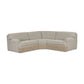 Yvette 3-Piece Warm Grey Performance Boucle L-Sectional
