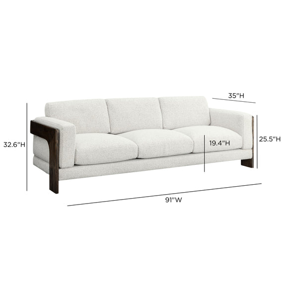 Elyn 91" Sofa - Cream