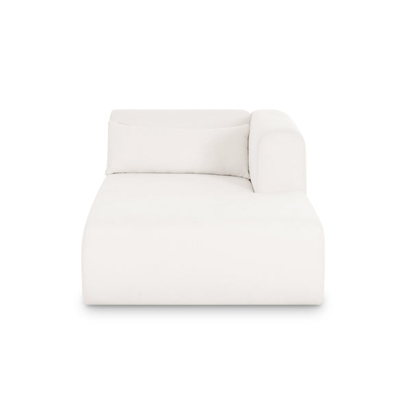 Tarra Cream Performance Chenille Modular Chaise - RAF