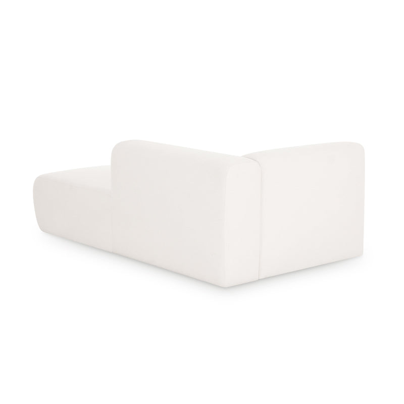 Tarra Cream Performance Chenille Modular Chaise - RAF