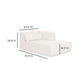 Tarra Cream Performance Chenille Modular Chaise - RAF