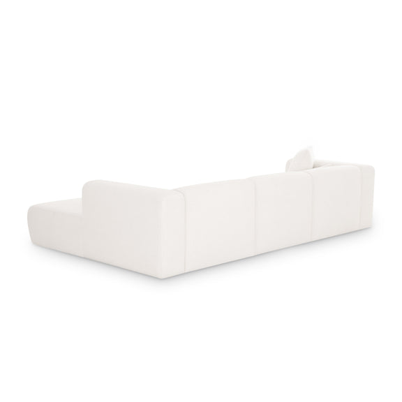 Tarra 3-Piece Cream Performance Chenille Modular Sectional - RAF