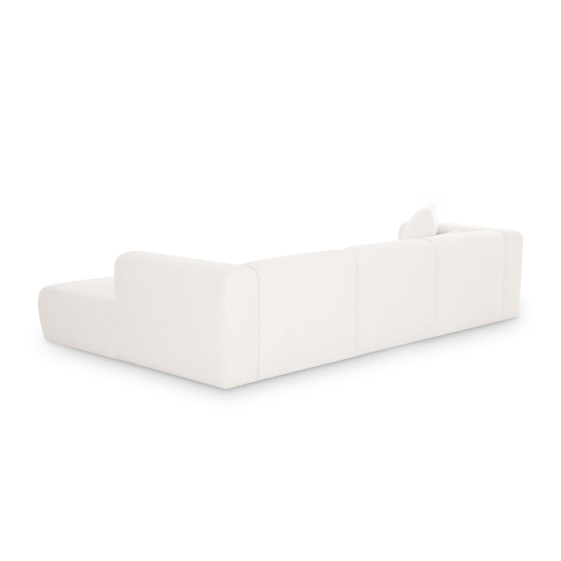 Tarra 3-Piece Cream Performance Chenille Modular Sectional - RAF