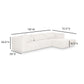Tarra 3-Piece Cream Performance Chenille Modular Sectional - RAF