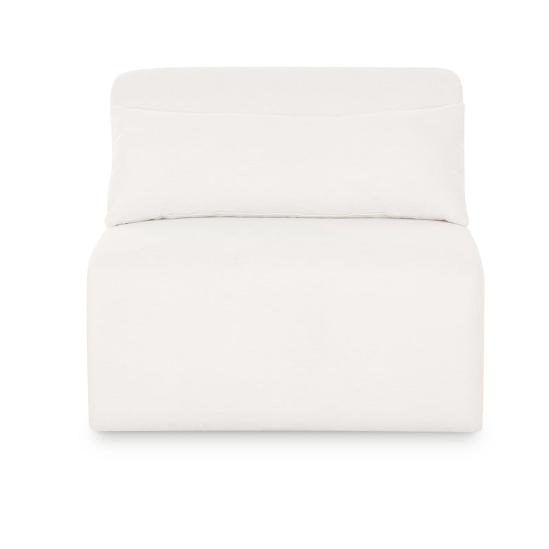 Tarra Cream Performance Chenille Modular Armless Chair