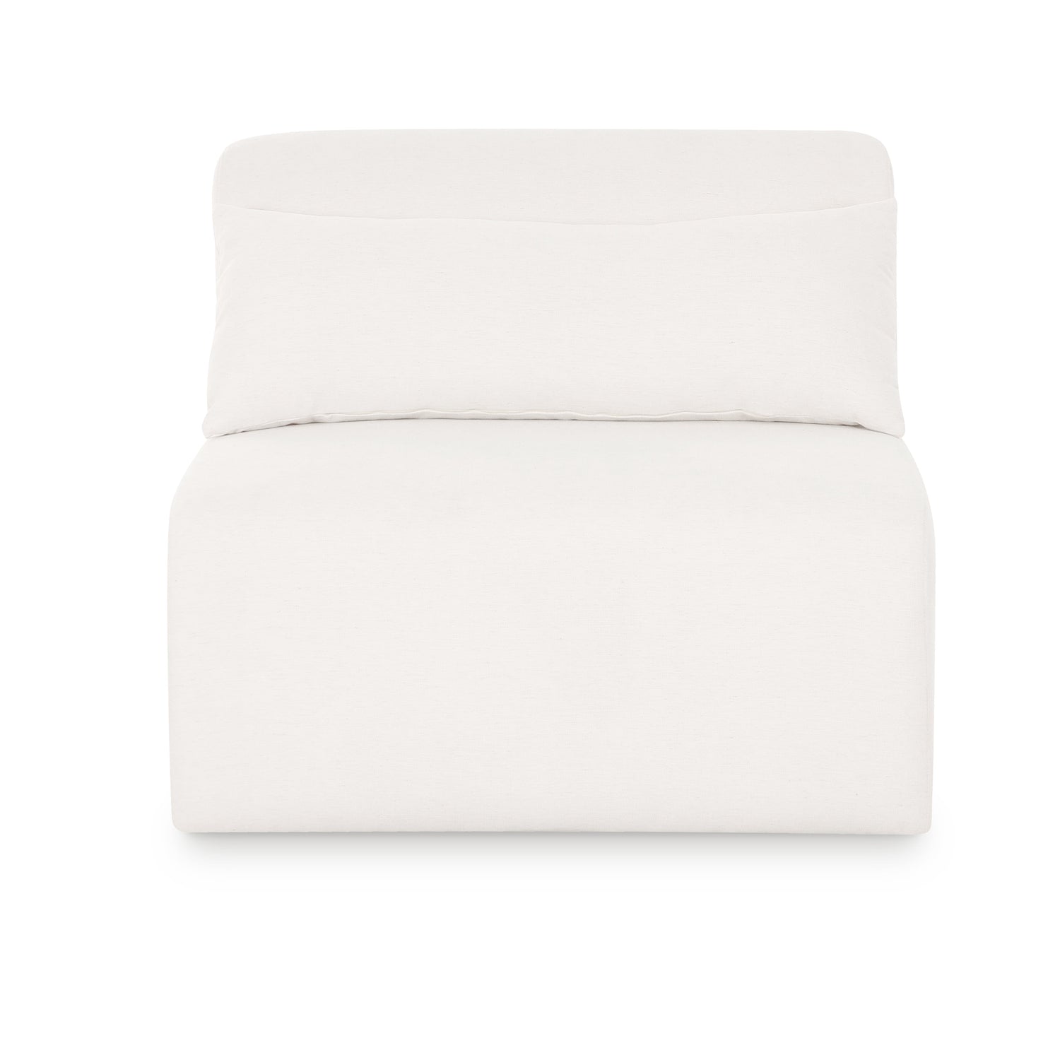 Tarra Cream Performance Chenille Modular Armless Chair