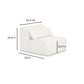 Tarra Cream Performance Chenille Modular Armless Chair