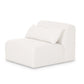 Tarra Cream Performance Chenille Modular Armless Chair