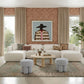 Tarra 4-Piece Cream Performance Chenille Modular U-Sectional