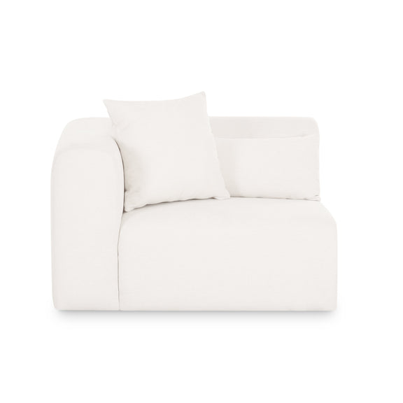 Tarra Cream Performance Chenille Modular Corner Chair - LAF