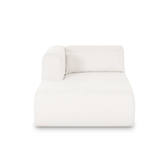 Tarra Cream Performance Chenille Modular Chaise - LAF