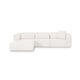 Tarra 3-Piece Cream Performance Chenille Modular Sectional - LAF