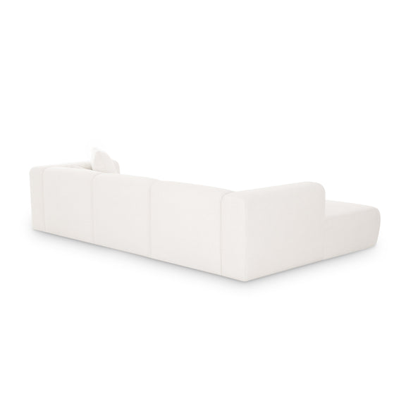 Tarra 3-Piece Cream Performance Chenille Modular Sectional - LAF