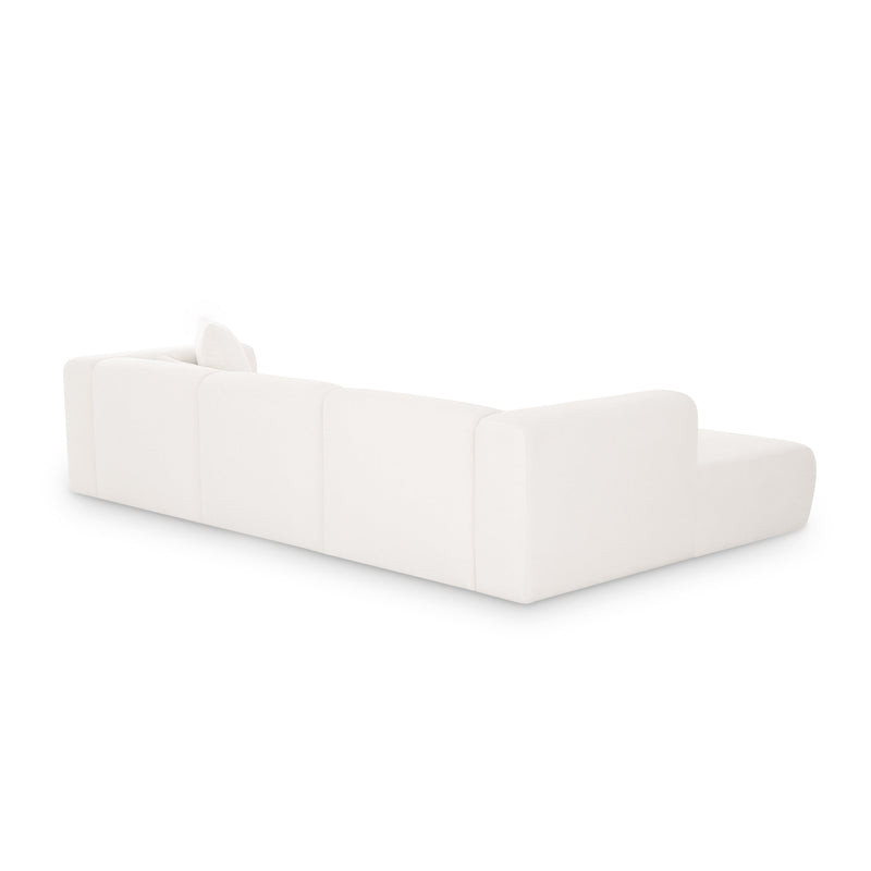 Tarra 3-Piece Cream Performance Chenille Modular Sectional - LAF