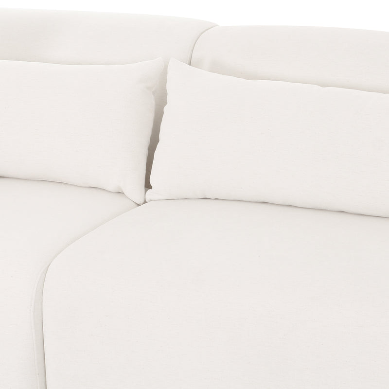 Tarra 3-Piece Cream Performance Chenille Modular Sectional - LAF