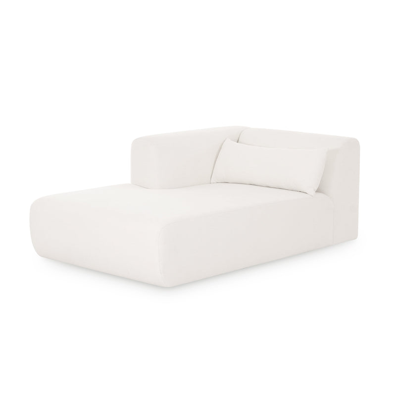 Tarra Cream Performance Chenille Modular Chaise - LAF