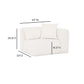 Tarra Cream Performance Chenille Modular Corner Chair - RAF