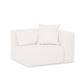 Tarra Cream Performance Chenille Modular Corner Chair - RAF