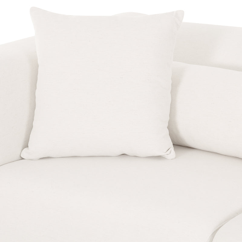 Tarra 118" Cream Performance Chenille Modular Sofa