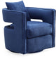 Kennedy Navy Textured Velvet Swivel Chair